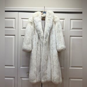 Elegant Blush Fox Fur Coat